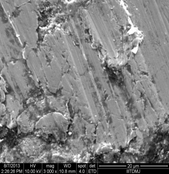 Figure 4 : Deformed Al2O3 (Alumina) sample with bonding coating after flame torch experiment[26] 
