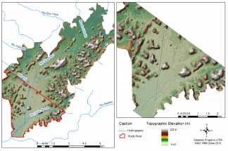 Figure 2 : DTM of the study area