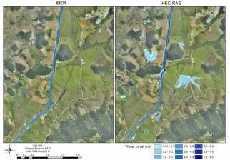 Figure 9 : Input and output hydrograph of the models for RT of 10 years