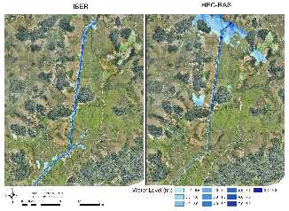 Figure 12 : Input and output hydrograph of the models for RT of 20 years