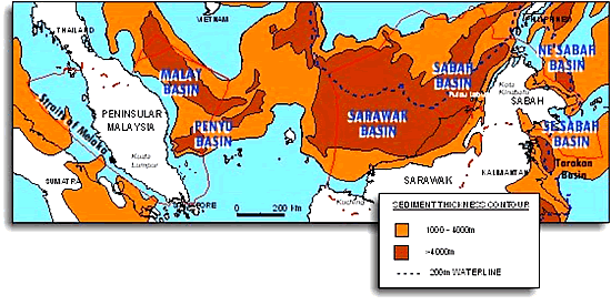 ) (EIA, 2013). Of these basins, only in Sarawak and Sabah basins have been proven to contain significant Shale gas accumulations that have been discovered. The six basins are grouped into three main regions: Peninsular basin, Sarawak & Sabah basin. Sarawak and Sabah basins area have been identified as a potential for unconventional play but in the early stage of exploration and no drilled wells to test the play. East Malaysia of sabah and Sarwak is a huge area totaling almost 200,000 sq km making up approximately 60 % of the Malaysia land mass. Based on preliminary resource assessment, Malaysia has an estimated hydrocarbon initial in place of 8.8 Tcf shale gas resources. (PETRONAS, 2016). The development of unconventional gas resources especially shale gasis still under study.