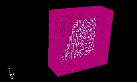 Fig. 5: 3D mesh grid around vertical tail IV.