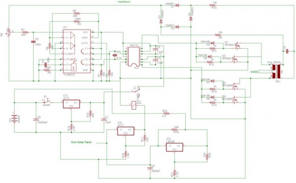 Figure 2 : Block diagram of PV-Wind Hybrid Power Generating System a) The control unit plays two roles ? It controls the operation of the inverter. That is if it senses solar energy, it automatically switches off the inverter and allows only charging of battery. This also means that the control unit switches OFF the inverter during the day and switches ON at night.