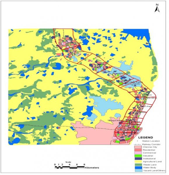 Figure 7 : Station Area Land Use in 2006 (2.5 km Buffer)