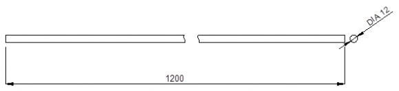 Fig. 6 : FBD of position of bearing supports of incident and transmission bars As shown in Fig. 6, the distance between centers of the bearings 'A' has been calculated as follows; A = L ?n 2 ?1