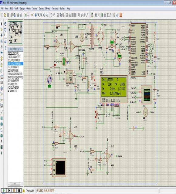 Figure 8 : Circuit Simulation The output of the Bluetooth Module (Via UART) is shown in Fig 9.