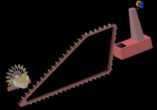 Fig. 13 : Oscillogram, observed during application to the lace of periodic mechanical loads.
