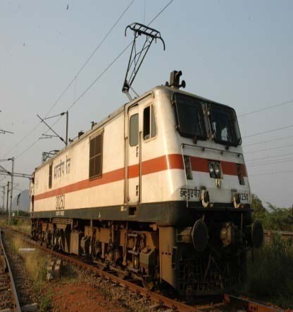 Fig. 2 : Testing of turn out OHE with Tower Wagon