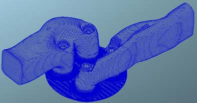 Figure 8: The gid of Model c) Calculation ResultsFigure9shows the change of turbulence parameters at the time of ignition around the spark plug. When the intake valve closed early, the instantaneous speed increases, which is in favor of the initial flame propagation; the integral length scale increases slightly, it means that EIVC makes the flame be more inclined to propagate at a laminar speed at the first moment; on the other hand, the fluctuation velocity and the turbulent kinetic energy decrease, Which go against the rapid spread of flame.