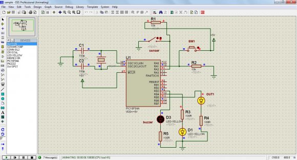 Figure 7: Prototype of Controller Circuit The prototype hardware of the SSR was shown in figure 8. The board size was 1 in x 1.15 in. The circuit uses a zero crossing opto-isolator to interface with the AC source. The TRIAC was controlled by the opto -