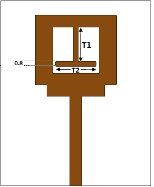 Fig.4: Distribution of surface current at 7 GHz at 0 o , 90 o , 180 o , and 270 o where the AR improves to 4 dB. Overall, Ant 2 is still linearly polarized with enhanced S 11 .CP is generated by two orthogonal electric vectors with equal amplitude and 90 degrees phase difference, where the complex E-vectors are the vertical E-field, E VER , and the horizontal E-field, E HOR . When the slot is created on the ground plane in Ant 3, the S 11 plot shows an improved overall S 11 performance thereby increasing the bandwidth. This is because the slot reduces the coupling between the ground plane and feed line, which in return reduces the reflection coefficient at those frequencies. Fig.3(b) shows that Ant 3 realizes CP performance between 8 and 9 GHz which is an improvement of Ant 2. To significantly enhance the