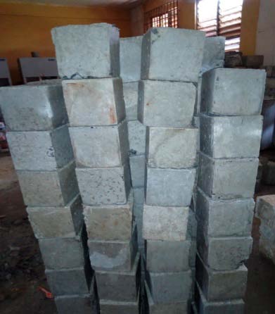 Fig.4: Relationship between the compressive strength of cement concrete and water-cement ratio.