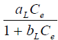 Fig. 4.6: Temkin Isotherm for Cr adsorption onto ABC and APS