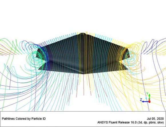 Computational Fluid Dynamics Analysis of Non Slender Cropped Delta Wingsuit