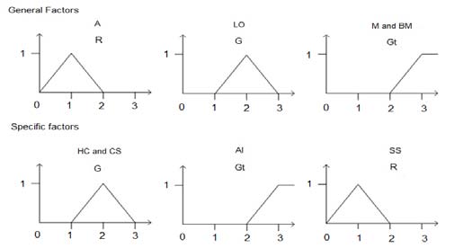 Fig. 3 : Graphic representation of the linguistic variables of demand