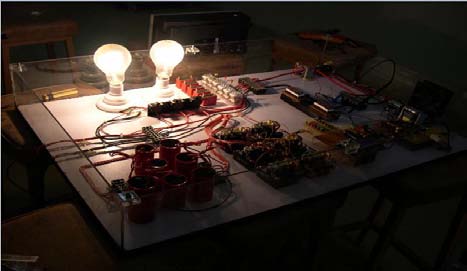 Fig. 12The load monitoring of resistive load by microcontroller is shown on LCD in Fig.13