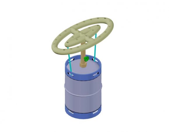 Fig. 4.4. shows a modeled of the supporting systems for the gas cylinder.