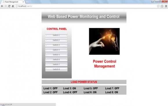 Figure 9 : The Microcontroller ModuleFigure10shows the driver module that was used to interface the low voltage coming from the microcontroller to the high voltage load, typically a 230 volts AC. The relay was used as an interface to the load. The relay was operating at 12v DC with a 10 ampere contactor.