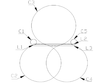 Figure 2(a) : Design principle of three waves bellows
