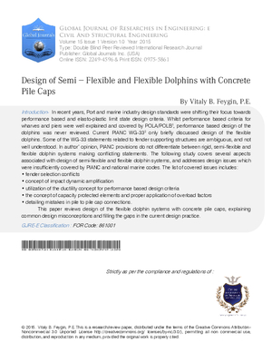 Design of Semi-Flexible and Flexible Dolphins with Concrete Pile Caps