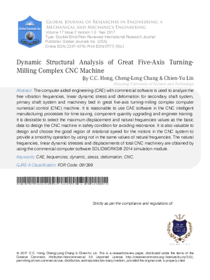Dynamic Structural Analysis of Great Five-axis Turning-Milling Complex CNC Machine