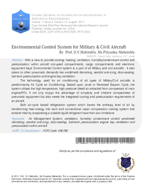Environmental Control System for Military 