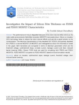 Investigation the Impact of Silicon Film Thickness on FDSOI and PDSOI MOSFET Characteristics