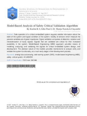 Model-Based Analysis of Safety Critical Validation Algorithm
