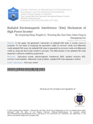 Radiated Electromagnetic Interference (EMI) Mechanism of High Power Inverter