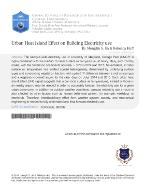 Urban Heat Island Effect on Building Electricity use