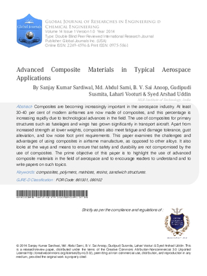 Advanced Composite Materials in Typical Aerospace Applications