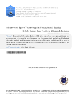 Advances of Space Technology in Geotechnical Studies