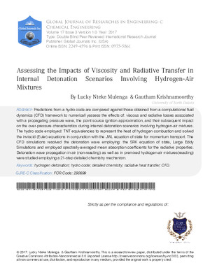 Assessing the Impacts of Viscosity and Radiative Transfer in Internal Detonation Scenarios Involving Hydrogen-Air Mixtures