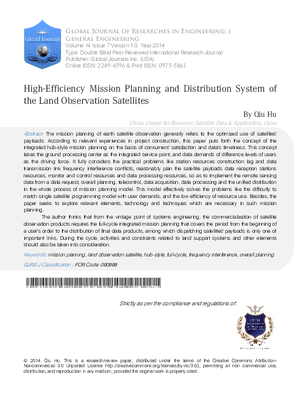 High-Efficiency Mission Planning and Distribution System of the Land Observation Satellites