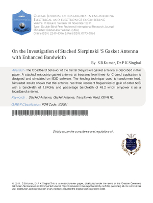 On the investigation of a Sierpinskias Carpet Microstrip Fractal Antenna