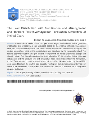 The Load Distribution with Modification and Misalignment and Thermal Elastohydrodynamic Lubrication Simulation of Helical Gears