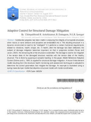 Adaptive Control for Structural Damage Mitigation