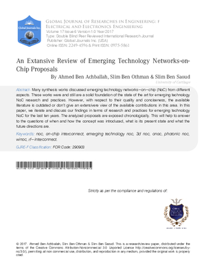 An Extensive Review of Emerging Technology Networks-On-Chip Proposals
