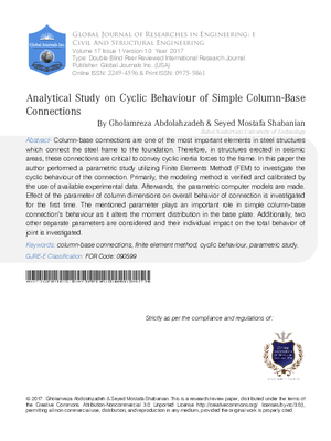 Analytical Study on Cyclic Behaviour of Simple Column-base Connections