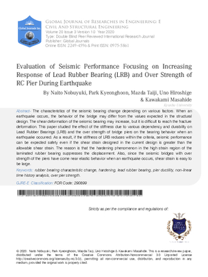 Evaluation of Seismic Performance Focusing on Increasing Response of Lead Rubber Bearing (LRB) and Over Strength of RC Pier During Earthquake