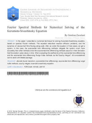 Fourier Spectral Methods for  Numerical Solving of the Kuramoto-Sivashinsky Equation