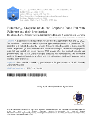 FullereneC60, Graphene-oxide and Graphene-Oxide Foil with Fullerene and their Bromination