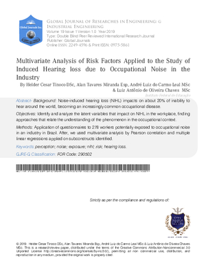 Multivariate Analysis of Risk Factors Applied to the Study of Induced Hearing Loss Due to Occupational Noise in the Industry