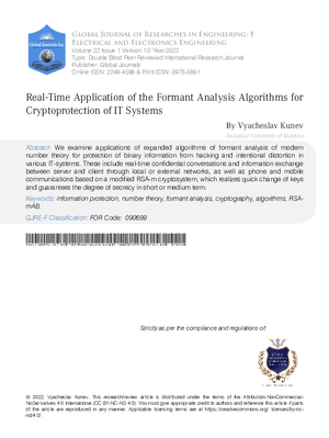 Real-Time Application of the Formant Analysis Algorithms for Cryptoprotection of IT Systems