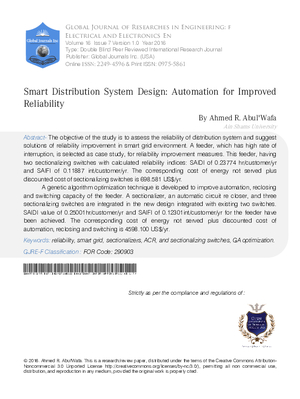 Smart Distribution System Design: Automation for Improved Reliability