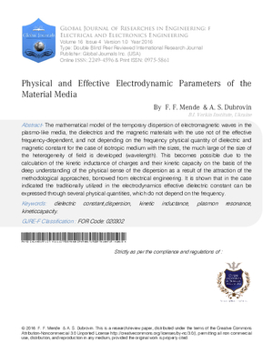 Physical and Effective Electrodynamic Parameters of the Material Media