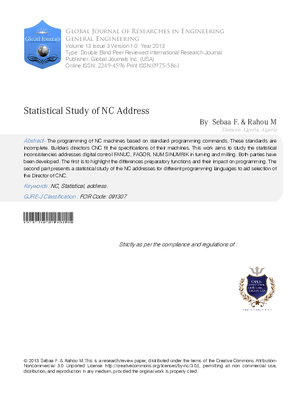 Statistical Study of NC Address