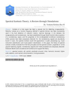 Spectral Kurtosis Theory-A Review through Simulations