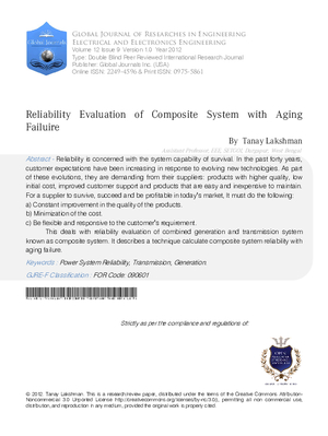 Reliability Evaluation of Composite System with Aging Failuire