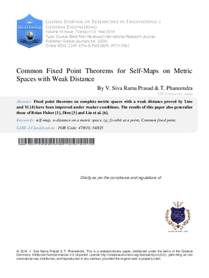 Common Fixed Point Theorems for Self-Maps on Metric Spaces with Weak Distance